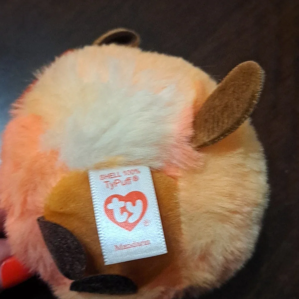 Ty Plush Dog with Peach and Brown Fur. - Picture 4 of 4